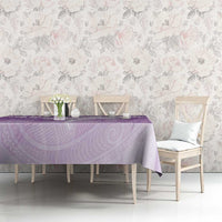 Epilepsy Awareness Maori Aotearoa Tablecloth Manta Ray - Purple Glaze - Polynesian Pride