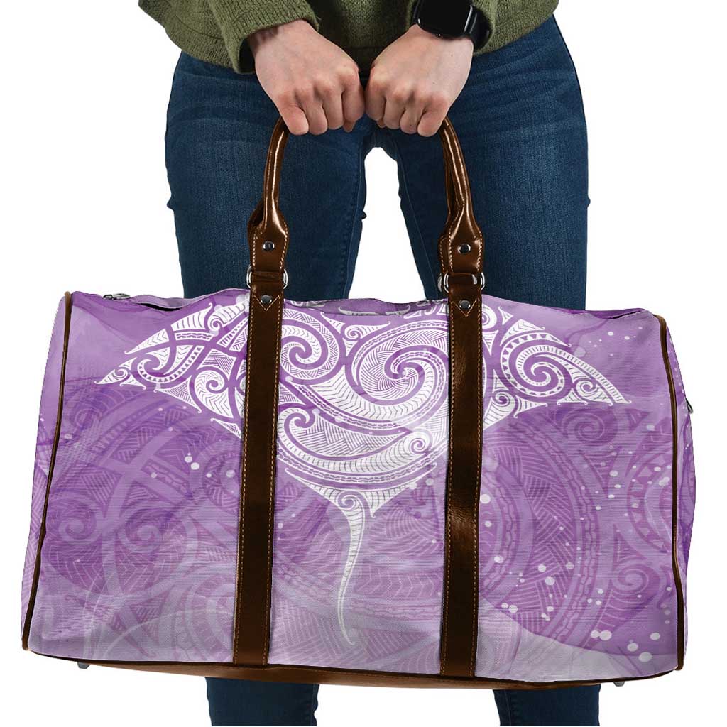 Epilepsy Awareness Maori Aotearoa Travel Bag Manta Ray - Purple Glaze - Polynesian Pride