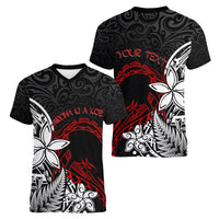 New Zealand Aotearoa Valentine Women V Neck T Shirt Couple Maori Aroha Ki a Koe Ver.02 LT7 - Polynesian Pride