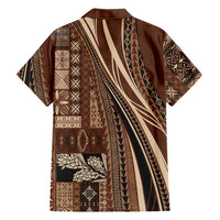 Pasifika Women's Day - Samoa Siapo Malu Tattoo Inspired Family Matching Summer Maxi Dress and Hawaiian Shirt Brown LT7 - Polynesian Pride