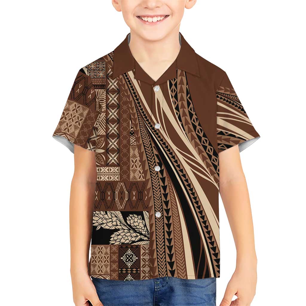 Pasifika Women's Day - Samoa Siapo Malu Tattoo Inspired Hawaiian Shirt Brown