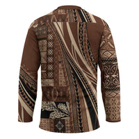 Pasifika Women's Day - Samoa Siapo Malu Tattoo Inspired Hockey Jersey Brown