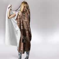 Pasifika Women's Day - Samoa Siapo Malu Tattoo Inspired Hooded Blanket Brown