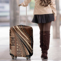Pasifika Women's Day - Samoa Siapo Malu Tattoo Inspired Luggage Cover Brown