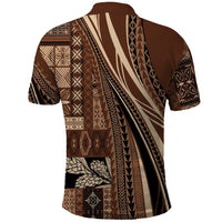 Pasifika Women's Day - Samoa Siapo Malu Tattoo Inspired Polo Shirt Brown