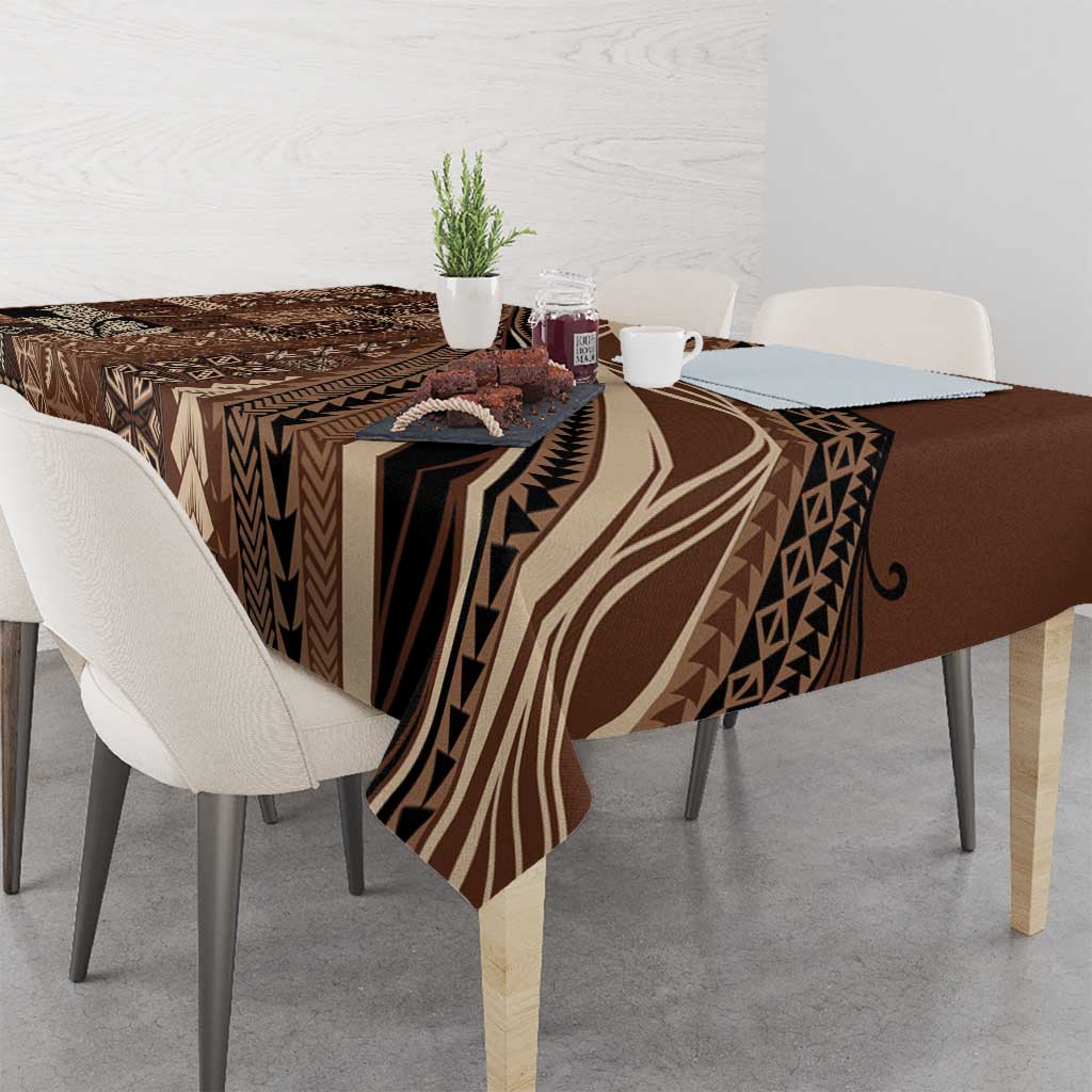 Pasifika Women's Day - Samoa Siapo Malu Tattoo Inspired Tablecloth Brown