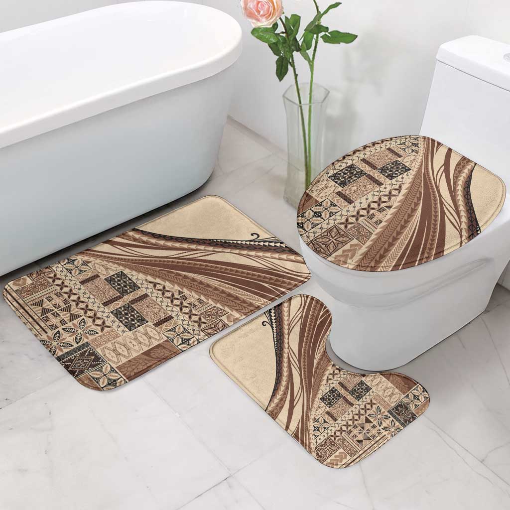 Pasifika Women's Day - Samoa Siapo Malu Tattoo Inspired Bathroom Set Beige