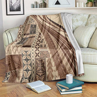 Pasifika Women's Day - Samoa Siapo Malu Tattoo Inspired Blanket Beige
