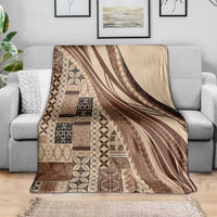 Pasifika Women's Day - Samoa Siapo Malu Tattoo Inspired Blanket Beige