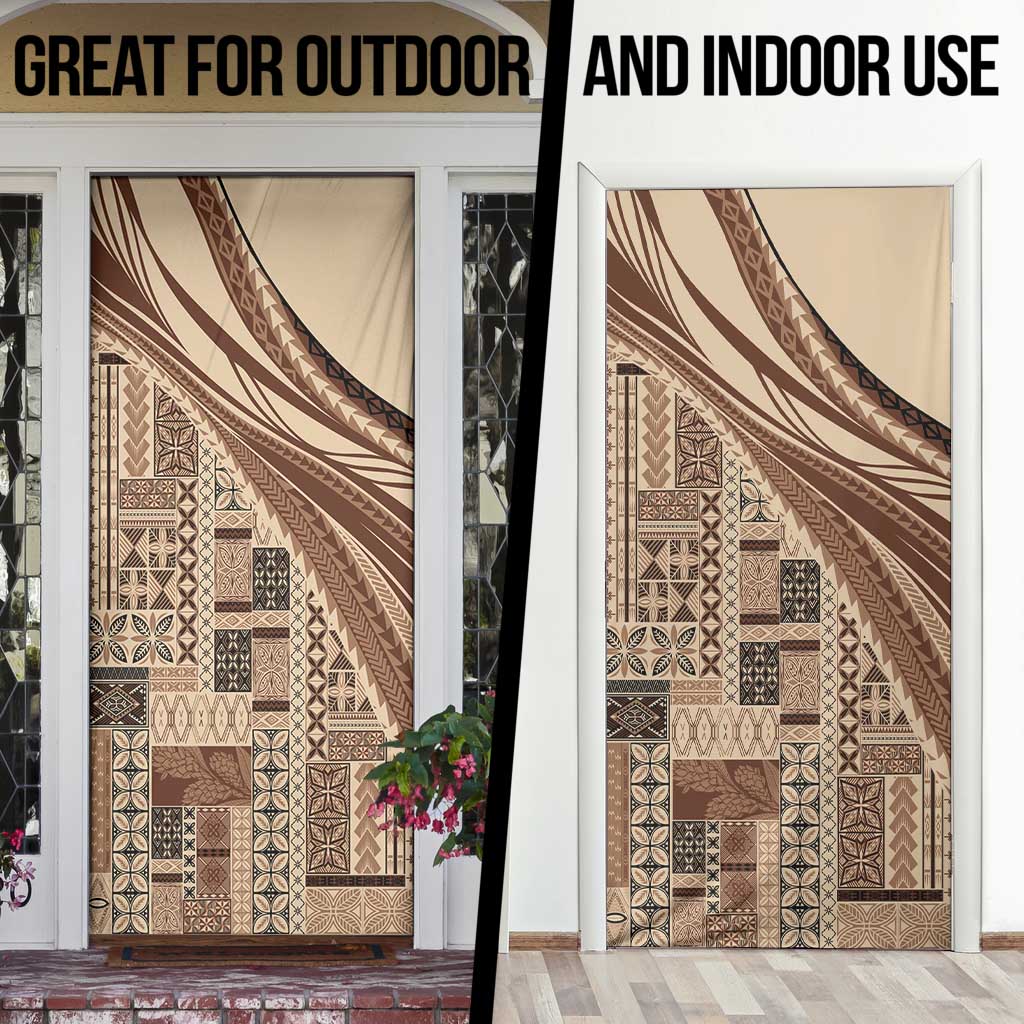 Pasifika Women's Day - Samoa Siapo Malu Tattoo Inspired Door Cover Beige