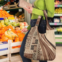 Pasifika Women's Day - Samoa Siapo Malu Tattoo Inspired Grocery Bag Beige