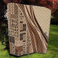 Pasifika Women's Day - Samoa Siapo Malu Tattoo Inspired Quilt Beige