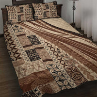 Pasifika Women's Day - Samoa Siapo Malu Tattoo Inspired Quilt Bed Set Beige