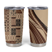 Pasifika Women's Day - Samoa Siapo Malu Tattoo Inspired Tumbler Cup Beige