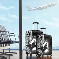 Mother's Day Luggage Cover Polynesia Vintage Hibiscus - Black