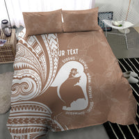 Mother's Day Bedding Set Polynesia Vintage Hibiscus - Brown