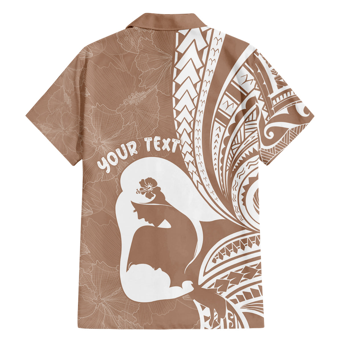 Mother's Day Family Matching Tank Maxi Dress and Hawaiian Shirt Polynesia Vintage Hibiscus - Brown LT7 - Polynesian Pride