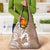 Mother's Day Grocery Bag Polynesia Vintage Hibiscus - Brown