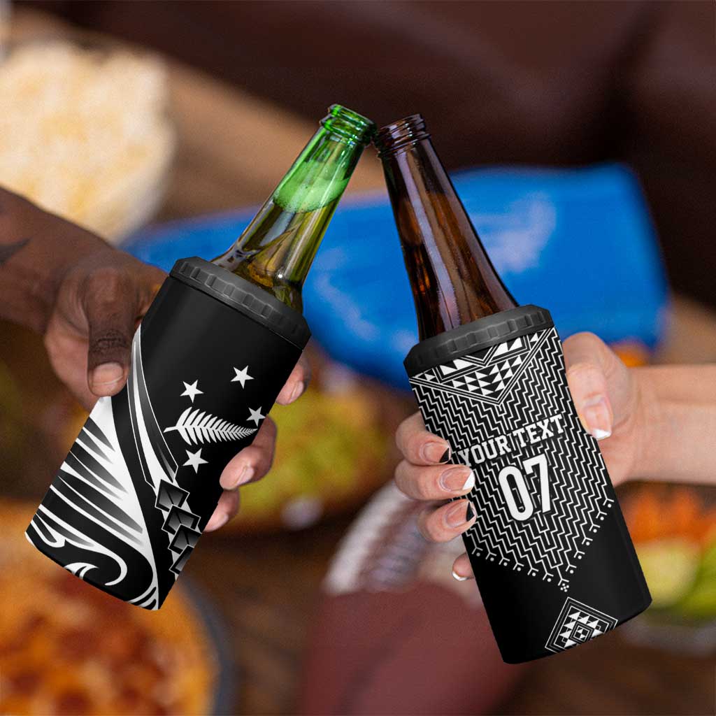 2025 Rugby Championship New Zealand Custom 4 in 1 Can Cooler Tumbler Poutama Motifs LT7 - Polynesian Pride