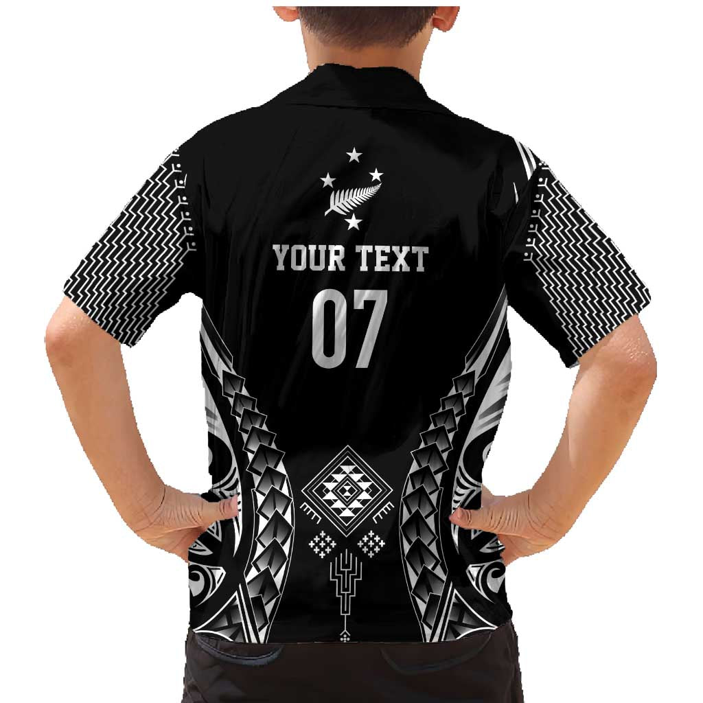 2025 Rugby Championship New Zealand Custom Family Matching Mermaid Dress and Hawaiian Shirt Poutama Motifs LT7 - Polynesian Pride