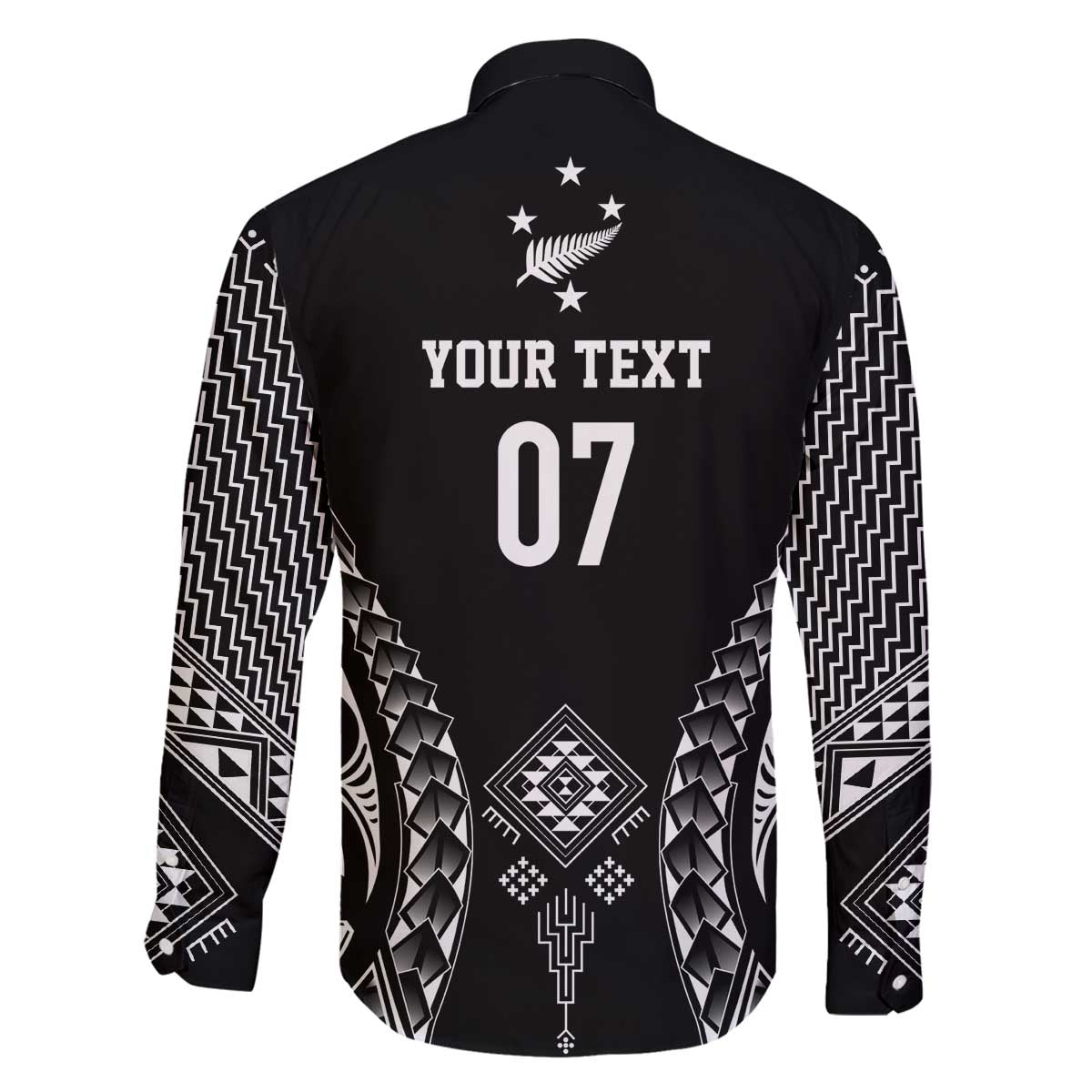 2025 Rugby Championship New Zealand Custom Family Matching Off The Shoulder Long Sleeve Dress and Hawaiian Shirt Poutama Motifs LT7 - Polynesian Pride