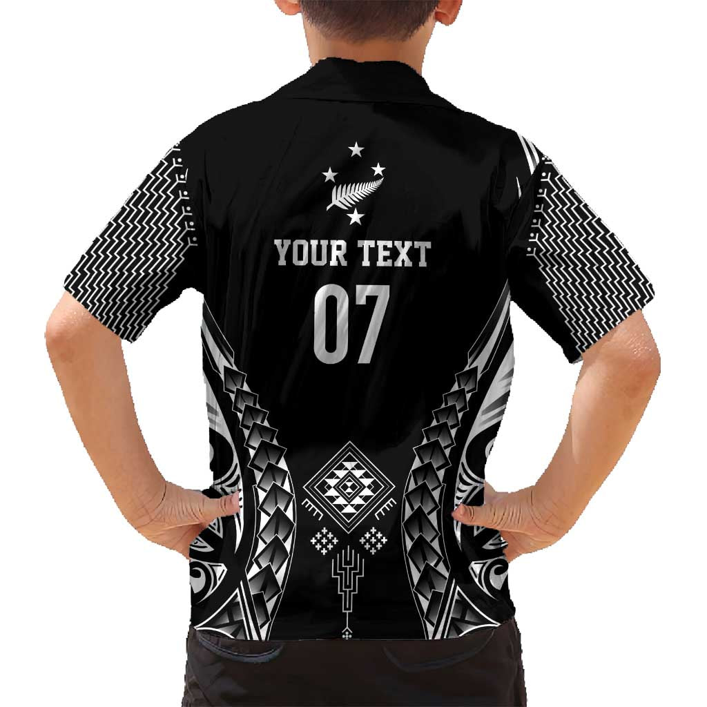2025 Rugby Championship New Zealand Custom Family Matching Summer Maxi Dress and Hawaiian Shirt Poutama Motifs LT7 - Polynesian Pride