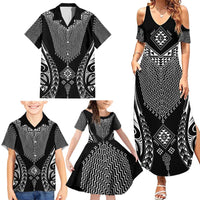 2025 Rugby Championship New Zealand Custom Family Matching Summer Maxi Dress and Hawaiian Shirt Poutama Motifs LT7 - Polynesian Pride