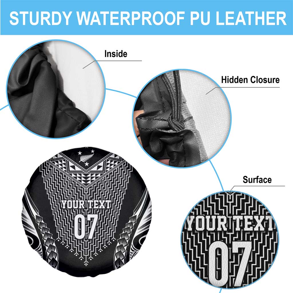 2025 Rugby Championship New Zealand Custom Spare Tire Cover Poutama Motifs - Polynesian Pride