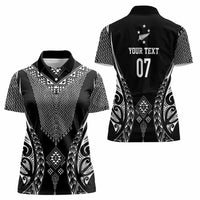 2025 Rugby Championship New Zealand Custom Women Polo Shirt Poutama Motifs LT7 - Polynesian Pride