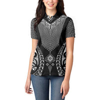 2025 Rugby Championship New Zealand Custom Women Polo Shirt Poutama Motifs LT7 - Polynesian Pride