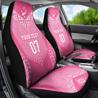 2025 Rugby Championship New Zealand Custom Car Seat Cover Poutama Motifs - Pink Out LT7 - Polynesian Pride
