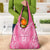 2025 Rugby Championship New Zealand Custom Grocery Bag Poutama Motifs - Pink Out - Polynesian Pride