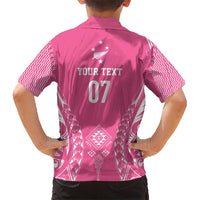 2025 Rugby Championship New Zealand Custom Hawaiian Shirt Poutama Motifs - Pink Out LT7 - Polynesian Pride