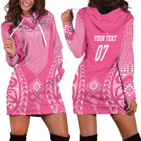 2025 Rugby Championship New Zealand Custom Hoodie Dress Poutama Motifs - Pink Out LT7 - Polynesian Pride