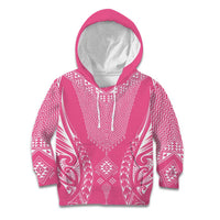 2025 Rugby Championship New Zealand Custom Kid Hoodie Poutama Motifs - Pink Out LT7 Hoodie Pink - Polynesian Pride