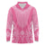 2025 Rugby Championship New Zealand Custom Long Sleeve Polo Shirt Poutama Motifs - Pink Out - Polynesian Pride