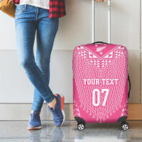 2025 Rugby Championship New Zealand Custom Luggage Cover Poutama Motifs - Pink Out LT7 - Polynesian Pride