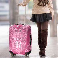 2025 Rugby Championship New Zealand Custom Luggage Cover Poutama Motifs - Pink Out LT7 - Polynesian Pride