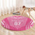 2025 Rugby Championship New Zealand Custom Round Carpet Poutama Motifs - Pink Out - Polynesian Pride