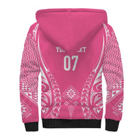 2025 Rugby Championship New Zealand Custom Sherpa Hoodie Poutama Motifs - Pink Out LT7 - Polynesian Pride