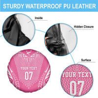 2025 Rugby Championship New Zealand Custom Spare Tire Cover Poutama Motifs - Pink Out LT7 - Polynesian Pride
