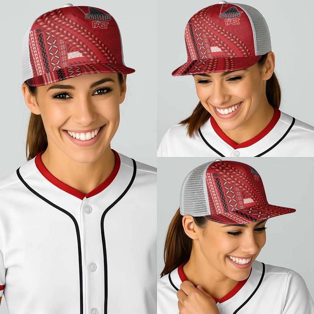 Samoa FAST Siapo Baseball Net Cap Tatau-Ulafala Vines - Polynesian Pride