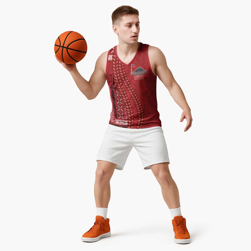 Samoa FAST Siapo Basketball Jersey Tatau-Ulafala Vines - Polynesian Pride