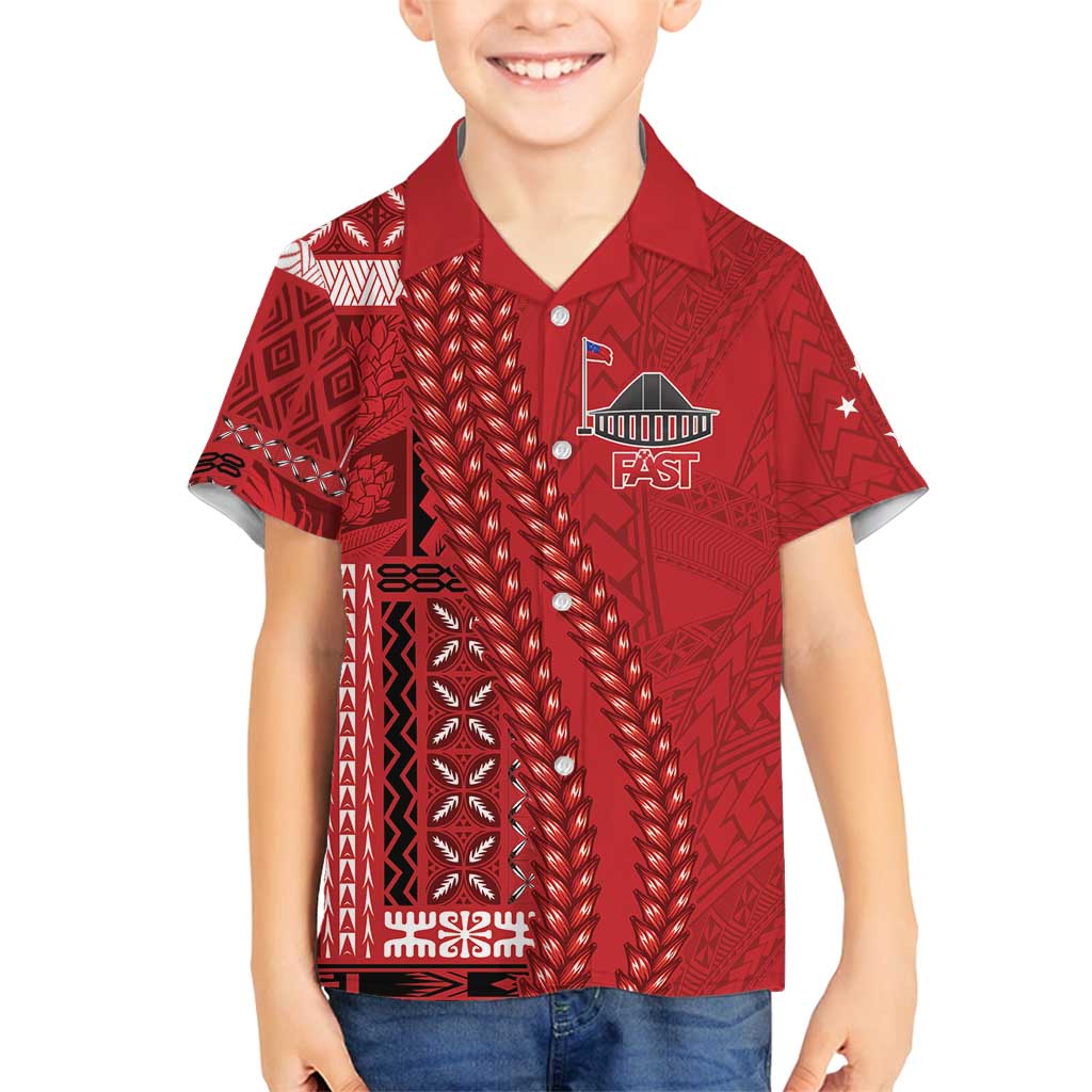 Samoa FAST Siapo Family Matching Puletasi and Hawaiian Shirt Tatau-Ulafala Vines - Polynesian Pride