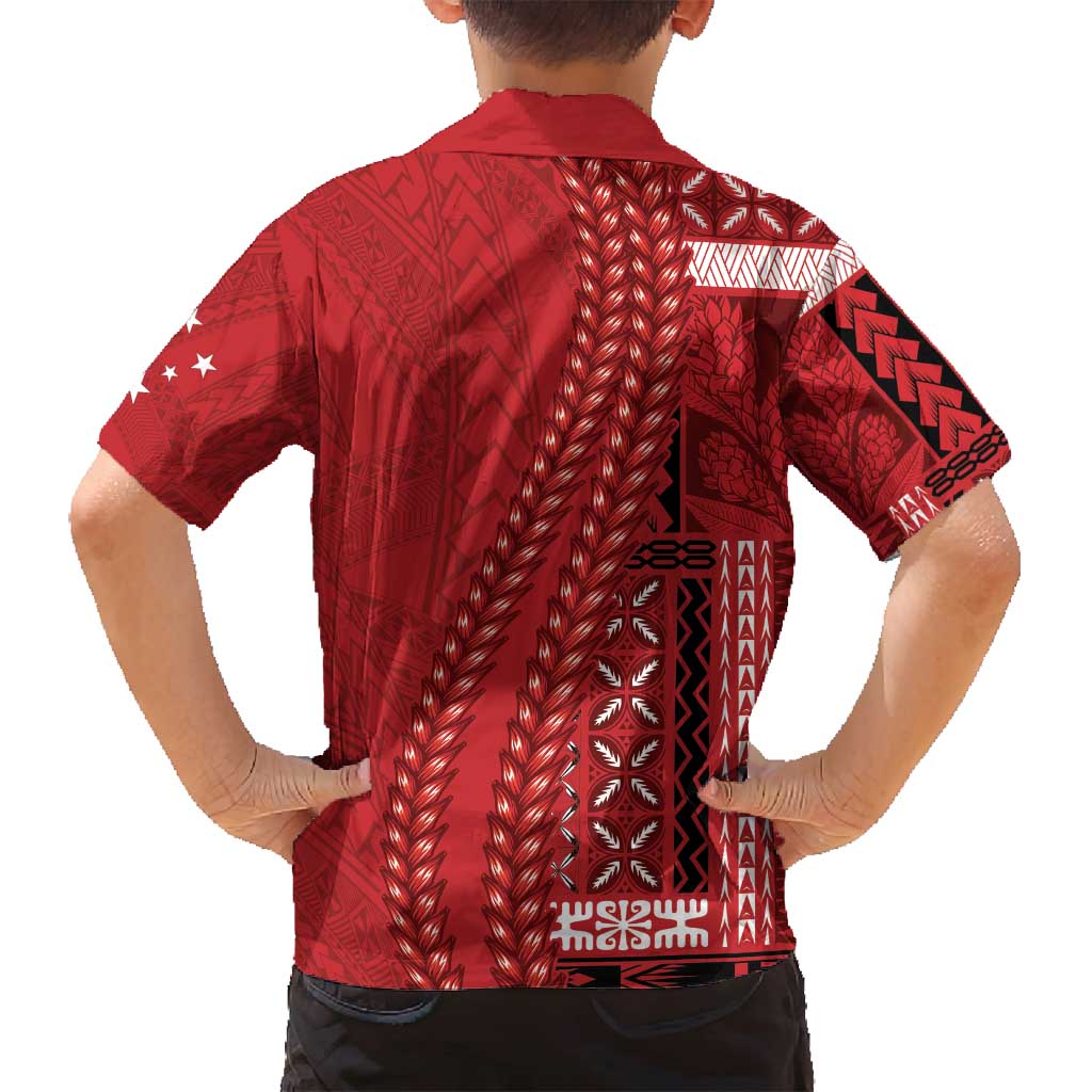 Samoa FAST Siapo Family Matching Summer Maxi Dress and Hawaiian Shirt Tatau-Ulafala Vines - Polynesian Pride
