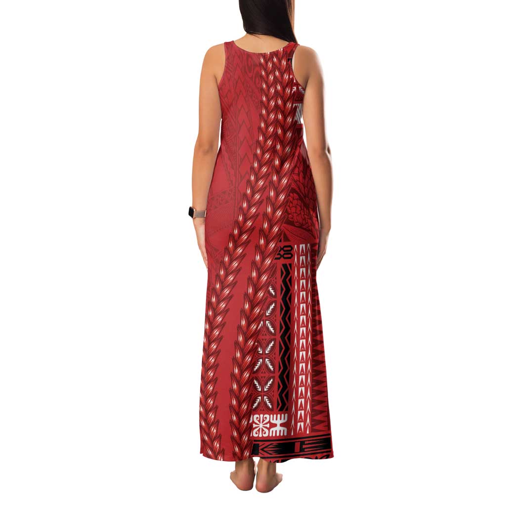 Samoa FAST Siapo Family Matching Tank Maxi Dress and Hawaiian Shirt Tatau-Ulafala Vines - Polynesian Pride