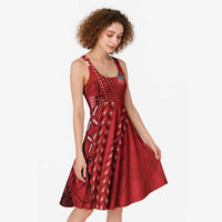 Samoa FAST Siapo Midi Dress Tatau-Ulafala Vines - Polynesian Pride