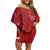 Samoa FAST Siapo Off Shoulder Short Dress Tatau-Ulafala Vines - Polynesian Pride