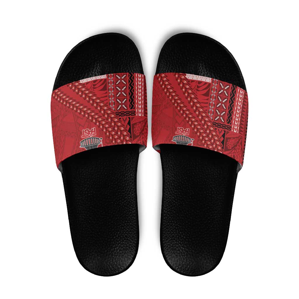 Samoa FAST Siapo Slide Sandals Tatau-Ulafala Vines - Polynesian Pride