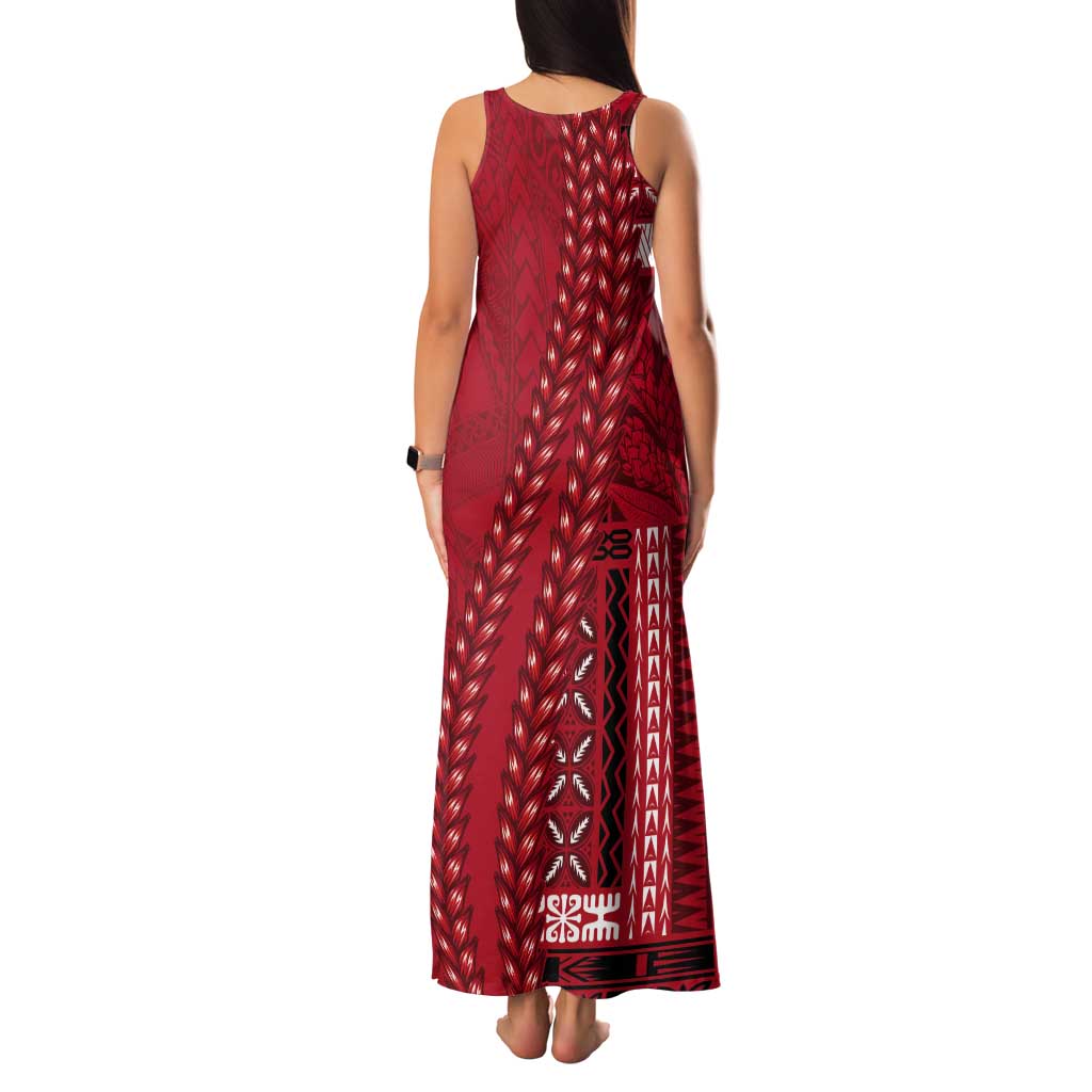 Samoa FAST Siapo Tank Maxi Dress Tatau-Ulafala Vines - Polynesian Pride